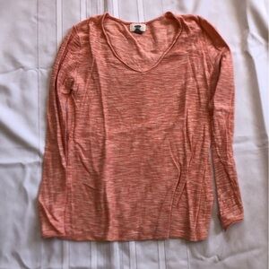 Women's Salmon V-Neck Lightweight Sweater